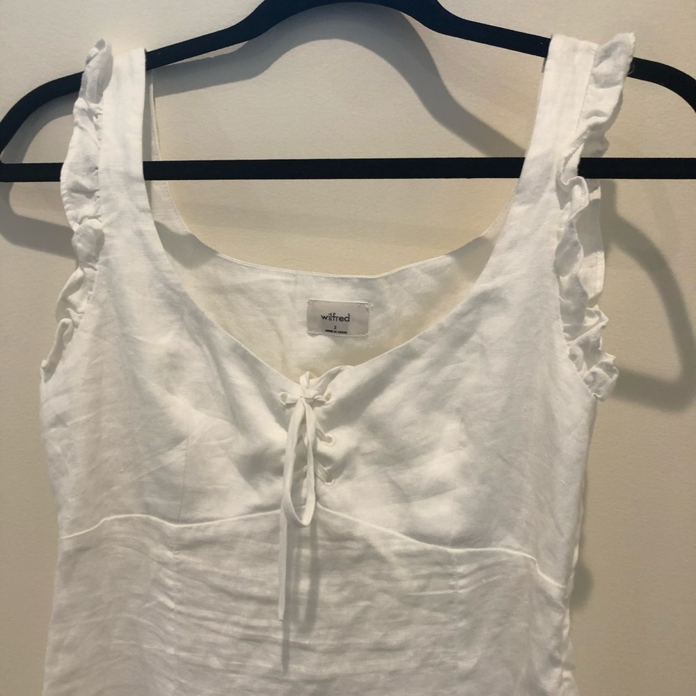 Aritzia White midi dress